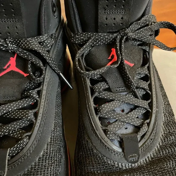 Nike Jordan Air Black and Red Sneakers Chunky Silhouette Size12 - Picture 9 of 13